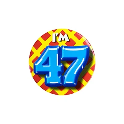 Afbeelding van Paper Dreams Button 47 jaar 55mm