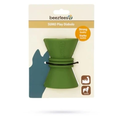 Afbeelding van Beeztees Sumo Play Diabolo Hondenspeelgoed Rubber Groen 10x7x7 c