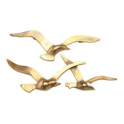 Afbeelding van Wand Decoratie Vogels Goud 35 cm