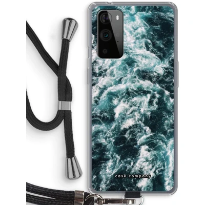 Afbeelding van Case Company® hoesje met Koord geschikt voor OnePlus 9 Pro Zee golf Telefoonhoesje Zwart Bescherming aan alle Kanten en Over de Schermrand
