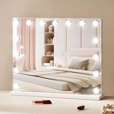 Image de VEVOR Miroir de Maquillage Hollywood Ampoules LED Port USB Support 580x458 mm