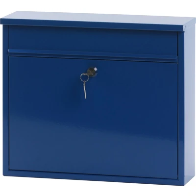 Afbeelding van V part Wandbrievenbus Granadan Galvanized steel Powder Coated blauw