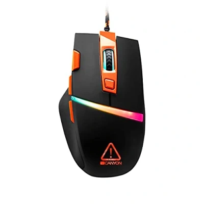 Afbeelding van Canyon GM 20 Puncher RGB Gaming Mouse Wired Perforated Housing Lichtgewicht Pixart 3360 Sensor 7 programmeerbare knoppen achtergrondverlichting