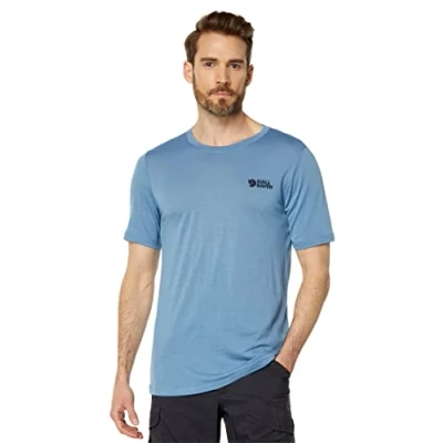 Afbeelding van FJALLRAVEN Abisko wool logo ss m d.blue XL