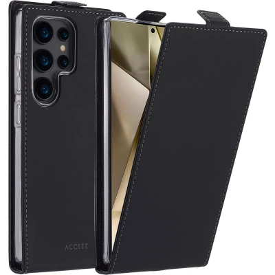 Afbeelding van Accezz Hoesje Geschikt voor Samsung Galaxy S25 Ultra Met Pasjeshouder Flipcase Zwart