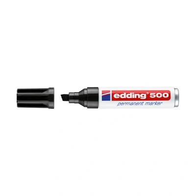 Image de edding marqueur permanent 500, pointe biseautée, noir