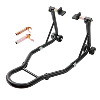 Afbeelding van VEVOR Motorfiets standaard voor achterwiel, belasting 0,39 T, werkplaatsstandaard met verstelbare arm, stalen wielhouder, motorlifter, compatibel wiel een diameter van 350 mm, reparatie,