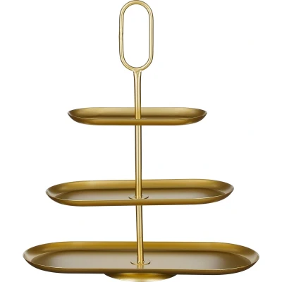 Afbeelding van Mica Decorations Etagere Rama 48x20x55 cm Ijzer Goud