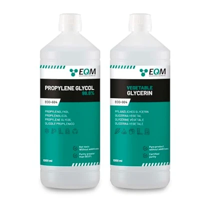 Afbeelding van EQM SOLUCIONES QUIMICAS Plantaardige glycerine + propyleenglycol 1 liter 100% biologisch afbreekbaar puur plantaardig hoog vochtgehalte ideaal voor cosmetische behandelingen