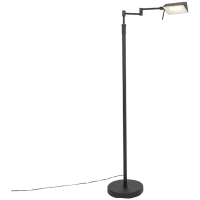 Afbeelding van QAZQA Design vloerlamp zwart incl. LED met touch dimmer Notia