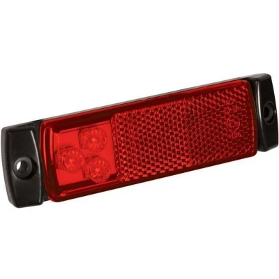 Afbeelding van Pro Plus Markeringslamp Contourverlichting 126 x 30 mm 12 en 24 Volt LED Rood