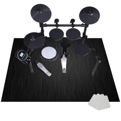 Afbeelding van JaevKwzy Geluiddichte Drummat Professionele Antislip snaredrummat voor grote snaredrum muziekinstrumenten Mat