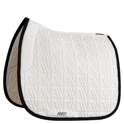 Image de ANKY Tapis de Selle Twill Dressage Blanc/Noir