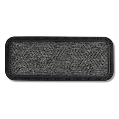 Afbeelding van Paillasson extérieur et intérieur 25 x 60 cm Motif gris Tapis de porte antidérapant Très résistant d&#039;extérieur pour marches