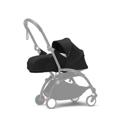 Afbeelding van Stokke YOYO 0+ Newborn Pack, Black Inclusief matras, uitschuifbare luifel en vijfpuntsgordel Vereist frame (apart verkrijgbaar)