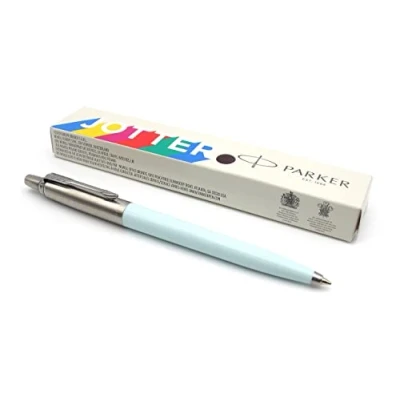 Afbeelding van Parker Jotter Originals balpen met pastelblauwe afwerking, retrocollectie, blauwe inkt, geschenkdoos