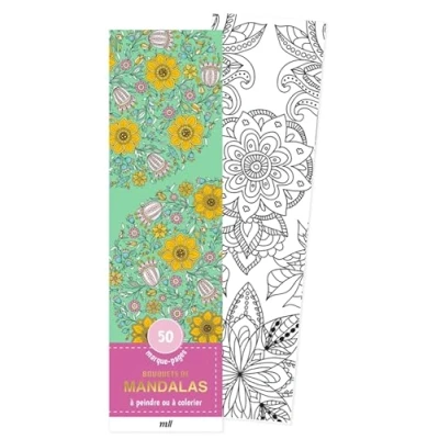 Afbeelding van BOUQUETS DE MANDALAS 50 MARQUE PAGES A PEINDRE OU COLORIER
