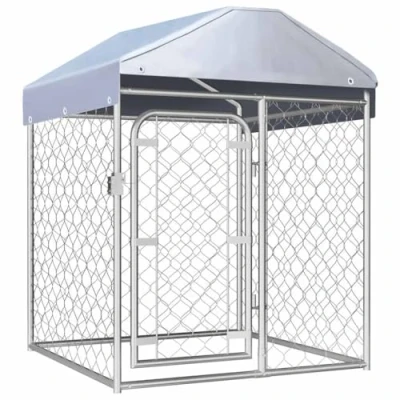 Afbeelding van vidaXL Hondenkennel voor buiten met dak 100x100x125 cm