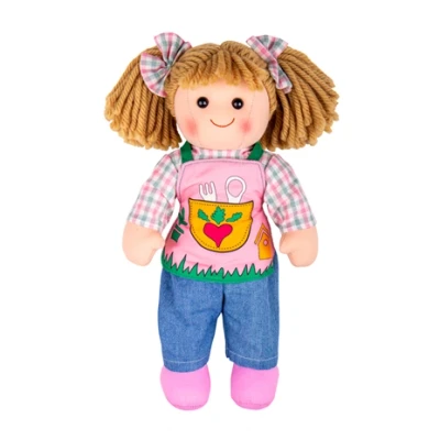 Afbeelding van Bigjigs Spielzeug Elsie 30CM Weiche RAG DOLL Pop voor kinderen, Maat: One Size, Multi coloured