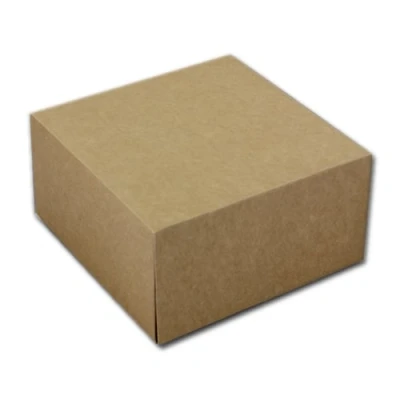 Afbeelding van Taartdoos 15x15x8cm. Kraft 50st