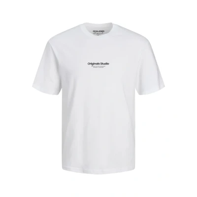 Afbeelding van Jack &amp; Jones Jorvesterbro SS CREW NECK NOOS Tshirt print, Maat: XL, Bright white