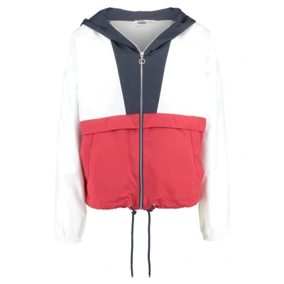 Afbeelding van Urban Classics Lichte jas, Dames, Maat: Large, Navy/white/firered
