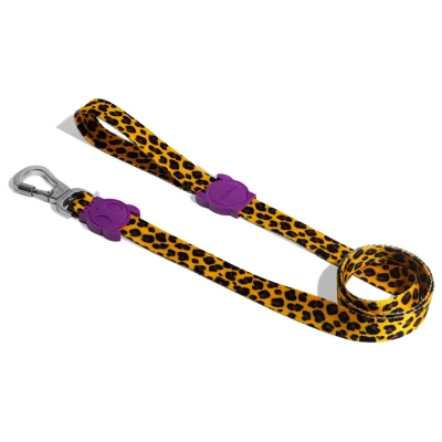 Afbeelding van Zee.Dog Looplijn Honey Geel&amp;Zwart Hondenriem 120x2.5 cm
