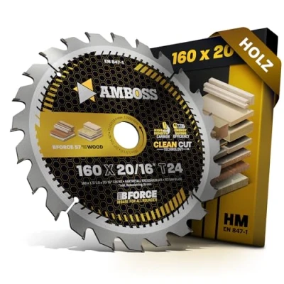 Afbeelding van Amboss Werkzeuge Cirkelzaagblad 160 x 20 16 Z24 WZ ideaal voor draadloos hout Allround geschikt Bosch: PKS 55 (0 603 500 000) Universal Circ 18V 53. Festool: Mafell enz