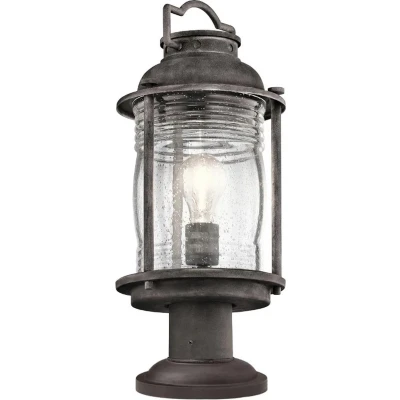 Afbeelding van Kichler Mini LED Tuin Pilaar Ashland Bay 1X E27 Max 60W IP44 (Outdoor) Weathered Zinc