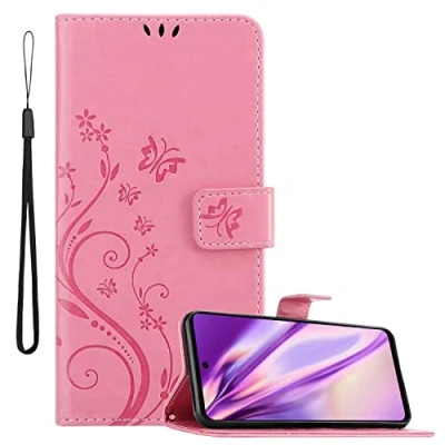 Afbeelding van Cadorabo Hoesje geschikt voor Motorola MOTO G200 5G in BLOEMEN ROZE Beschermhoes bloemmotief met magnetische sluiting, standfunctie en kaartsleuven Book Case Cover Etui