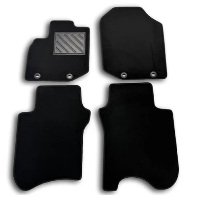 Afbeelding van Vloermatten voor Honda Jazz II van 2008 2012 op maat gemaakt, antislip, versterkte rubberen hielsteun, ankerknoppen