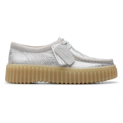 Afbeelding van Clarks Sportieve veterschoenen, Dames, Maat: 38, Silver metallic Leer