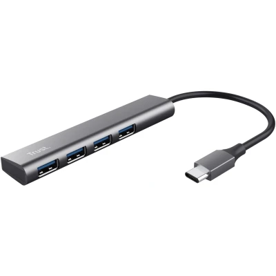 Afbeelding van Trust Halyx USB C 3.2 Hub 4 poorten randapparatuur voor laptop
