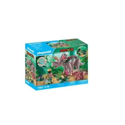 Afbeelding van Playmobil 71821 Triceratops met jong dier (71821, Dinos)