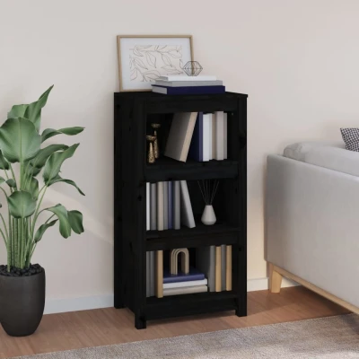 Afbeelding van Boekenkast 50x35x97 cm massief grenenhout zwart