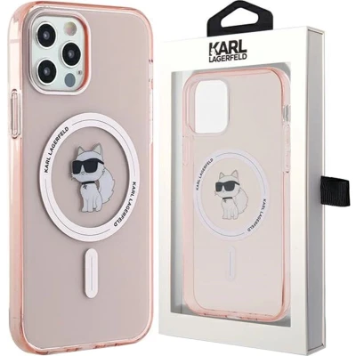 Afbeelding van Karl Lagerfeld IML Choupette MagSafe hoesje voor iPhone 12/12 Pro roze