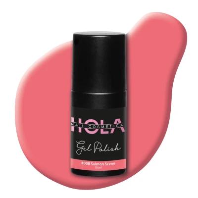 Afbeelding van Gellak #008 Salmon Scene 10ml roze Gelnagellak Hola