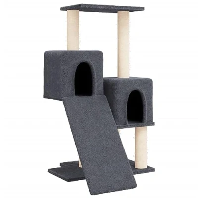 Afbeelding van vidaXL Kattenmeubel met sisal krabpalen 82 cm donkergrijs