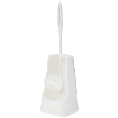 Image de Wenko 19606100 Combiné WC Simple + Brosse de Bord Blanc, 8 x 10 36 cm
