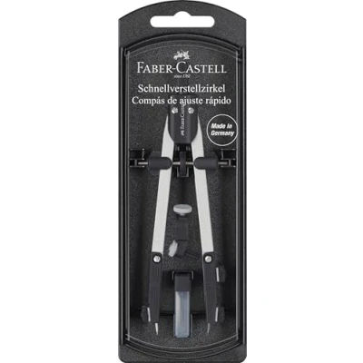 Afbeelding van Faber Castell 32722 8 Snelverstelpasser met centrale schroef, gewrichten aan beide armen en reserveaccessoires
