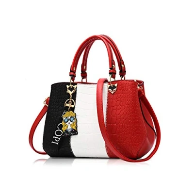 Afbeelding van NICOLE &amp; DORIS dames handtas schoudertas tassen mode retro PU lederen handtas, Rood2