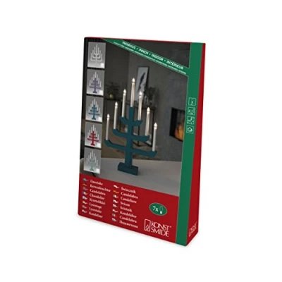 Afbeelding van Konstsmide 3586 480 Kerstkandelaar Warmwit Gloeilamp Purper
