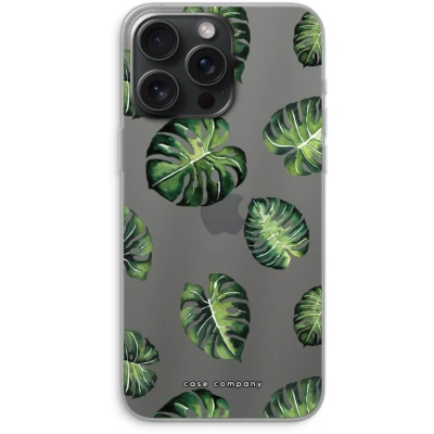 Afbeelding van Case Company® hoesje geschikt voor iPhone 15 Pro Max Tropische bladeren Soft Cover Telefoonhoesje Bescherming aan alle Kanten en Schermrand
