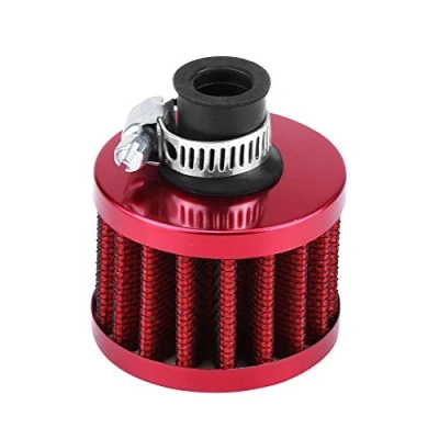 Afbeelding van Universele 13 mm koude luchtinlaatfilter set voor scooters, mountainbikes, motorcross, motorfiets, carter ontluchter (rood)