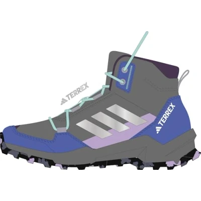 Afbeelding van adidas Uniseks kinderen TERREX AX4R MID HIKING SHOES, grijs oven/mat zilver/semi flash aqua, 33 1/2 EU