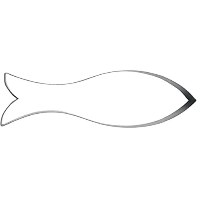 Afbeelding van Staedter Uitsteekvorm in visvorm, zilver, roestvrij staal, 13 cm