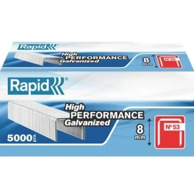Image de Leitz 11857050 rapid agrafes 53 8 mm acier enduit zinc lot de 5000