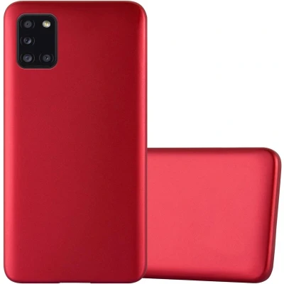 Afbeelding van Cadorabo Hoesje geschikt voor Samsung Galaxy A31 in METALLIC ROOD Beschermhoes gemaakt van flexibel TPU silicone Case Cover