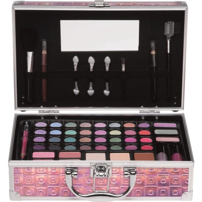 Afbeelding van Casuelle Holografisch Make Up Koffer Roze Glamour