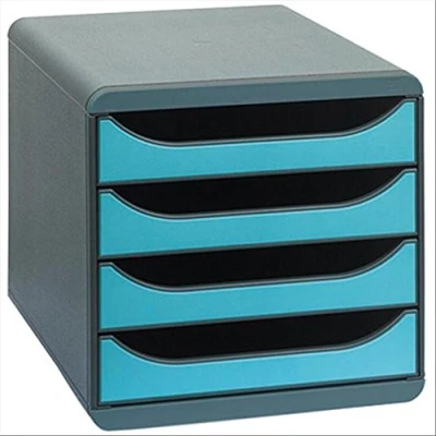 Afbeelding van Exacompta ladenblok Big Box Classic muisgrijs/turkoois